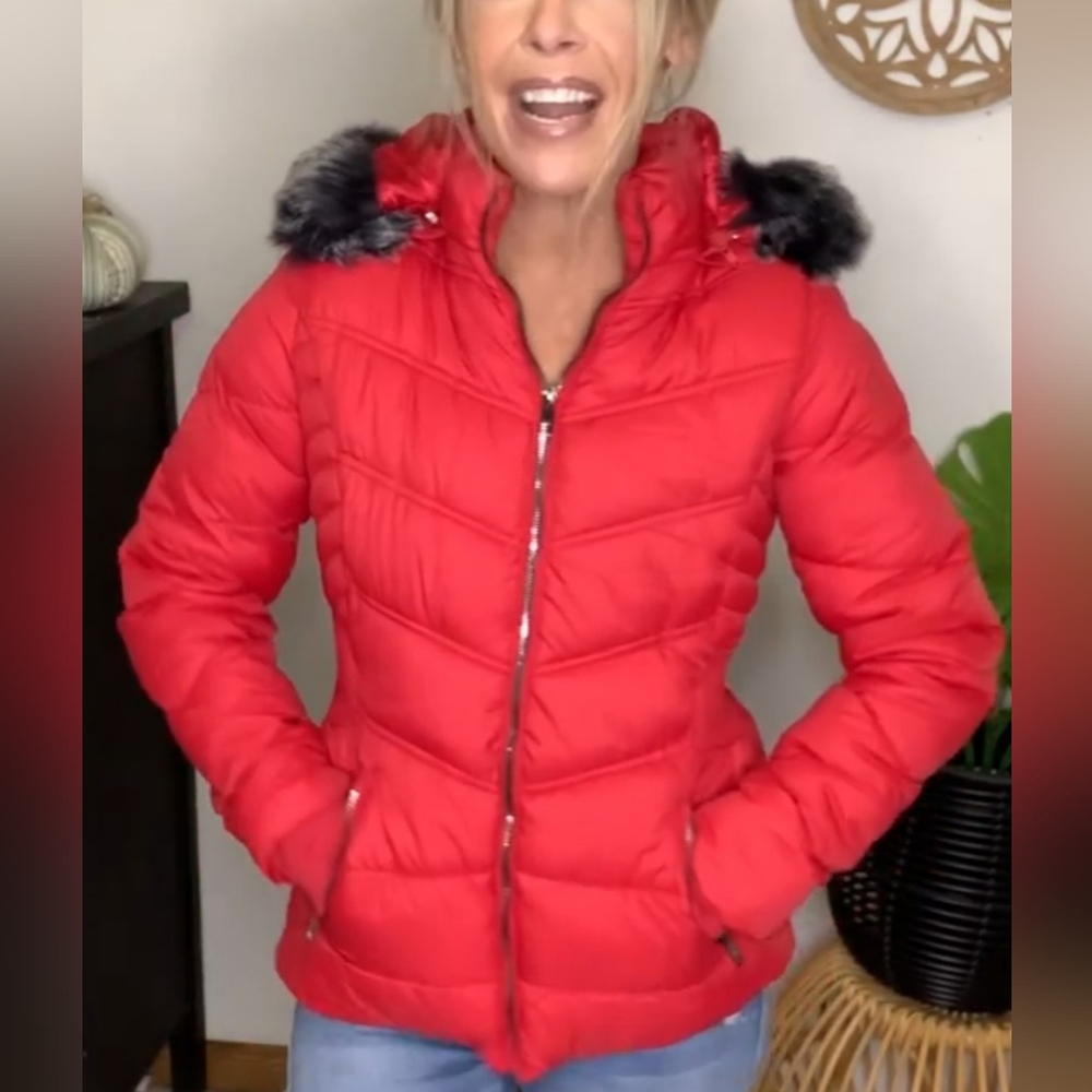 Red Puffer Coat